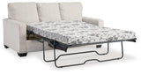 Rannis Snow Chenille Full Sofa Sleeper opened as bed