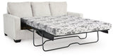Rannis Snow Chenille Queen Sofa Sleeper opened as queen memory foam sleeper