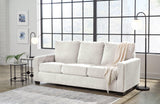 Rannis Snow Chenille Queen Sofa Sleeper closed back view
