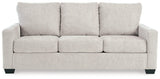 Rannis Snow Chenille Queen Sofa Sleeper head-on front view