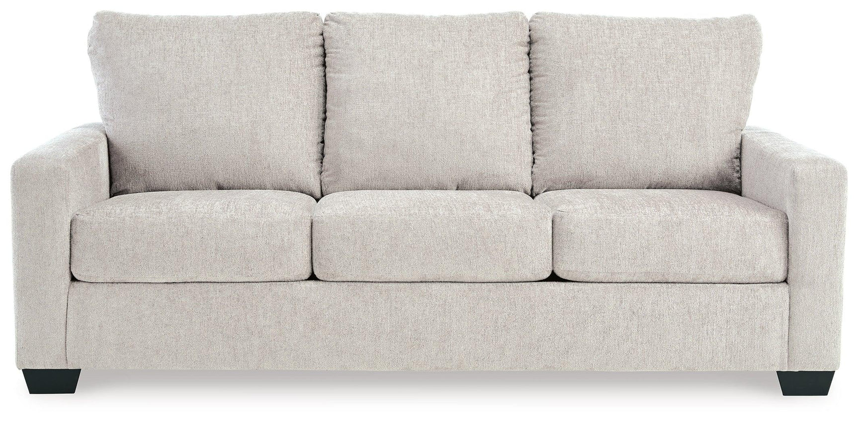 Rannis Snow Chenille Queen Sofa Sleeper head-on front view