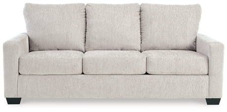 Rannis Snow Chenille Queen Sofa Sleeper head-on front view