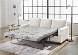 Rannis Snow Chenille Queen Sofa Sleeper opened sleeper top view