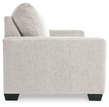 Rannis Snow Chenille Queen Sofa Sleeper side profile view