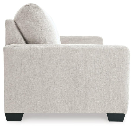 Rannis Snow Chenille Queen Sofa Sleeper side profile view