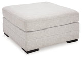 Koralynn Stone Oversized Ottoman head-on view showing seat cushion