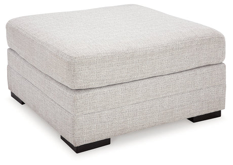 Koralynn Stone Oversized Ottoman head-on view showing seat cushion