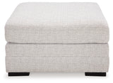 close-up main view of Koralynn sectional sofa and ottoman
