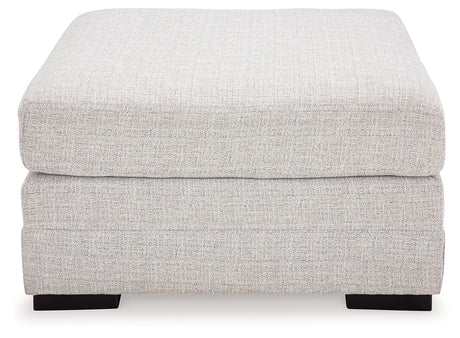 close-up main view of Koralynn sectional sofa and ottoman