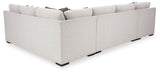 side perspective of sectional sofa frame and cushions