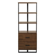 Sedley Walnut And Rustic Metal Contemporary Walnut Veneers Engineered Wood And Metal Side Pier - Ella Furniture
