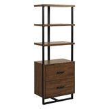 Sedley Walnut And Rustic Metal Contemporary Walnut Veneers Engineered Wood And Metal Side Pier - Ella Furniture