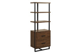 Sedley Dark Modern Contemporary Sleek Metal Walnut Veneer Storage Tv Stand - Ella Furniture