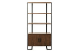 Sedley Dark/Brown Modern Transitonal Contemporary Wood Metal Walnut Veneer Side Chair - Ella Furniture
