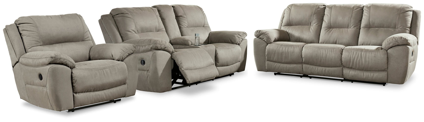Sofa and Loveseat set together angle