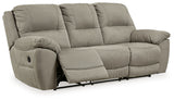Close-up of pillow top arm on sofa