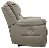 Next-Gen Gaucho Putty Microfiber Power Reclining Loveseat side view