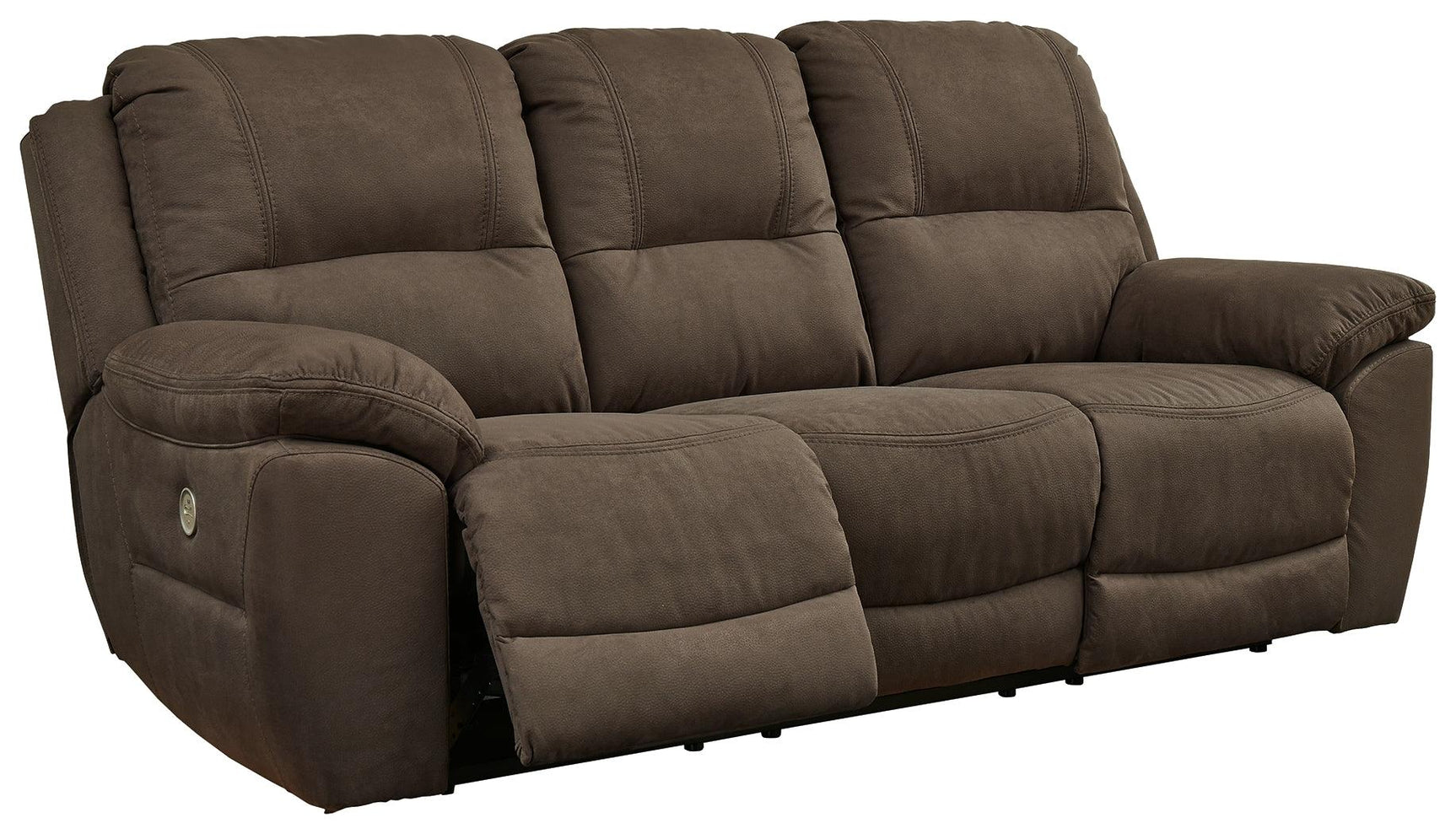 Side close-up of armrest on Next-Gen Gaucho Power Reclining Sofa
