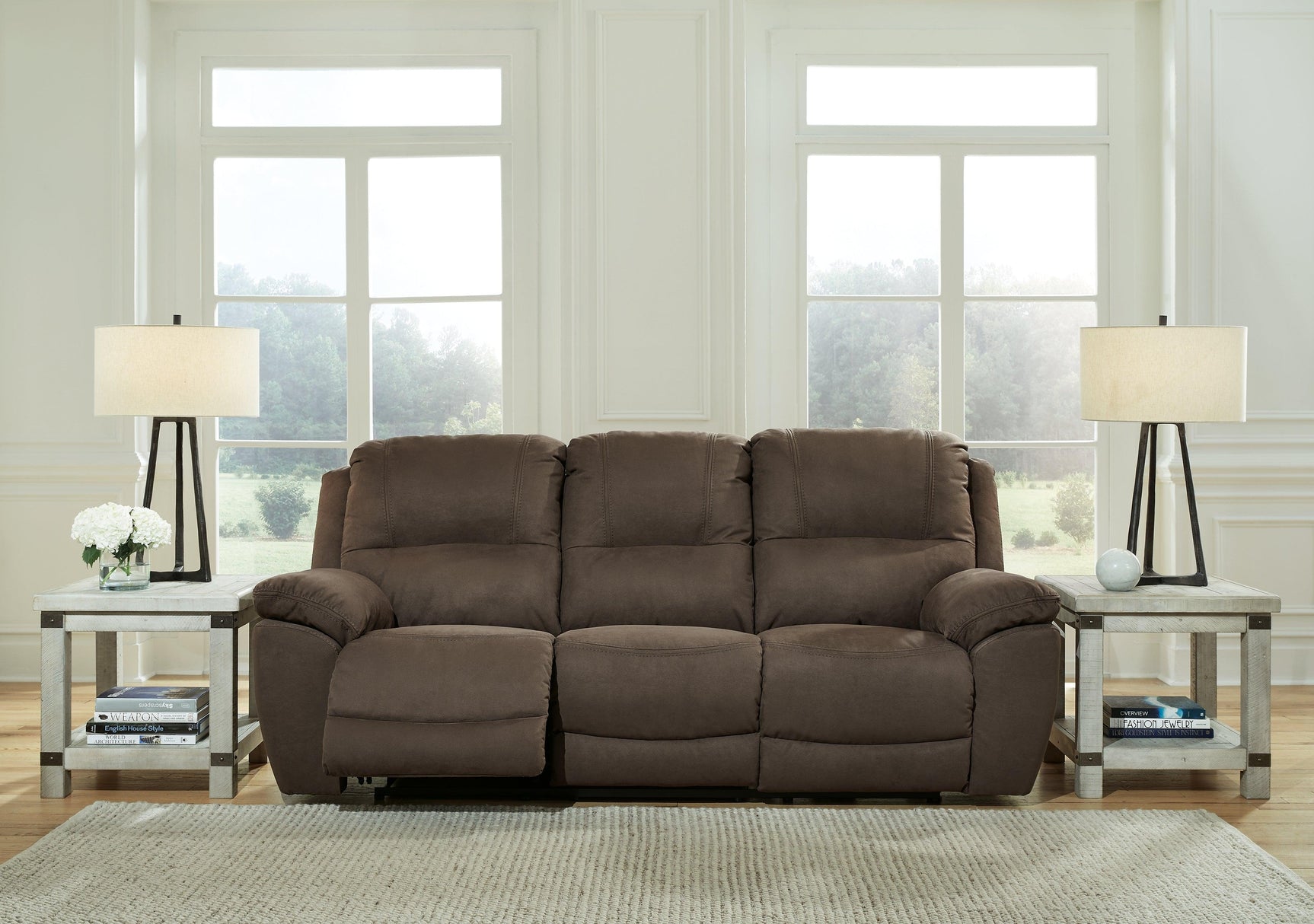 Alternate angle with recliner extended on Next-Gen Gaucho Sofa