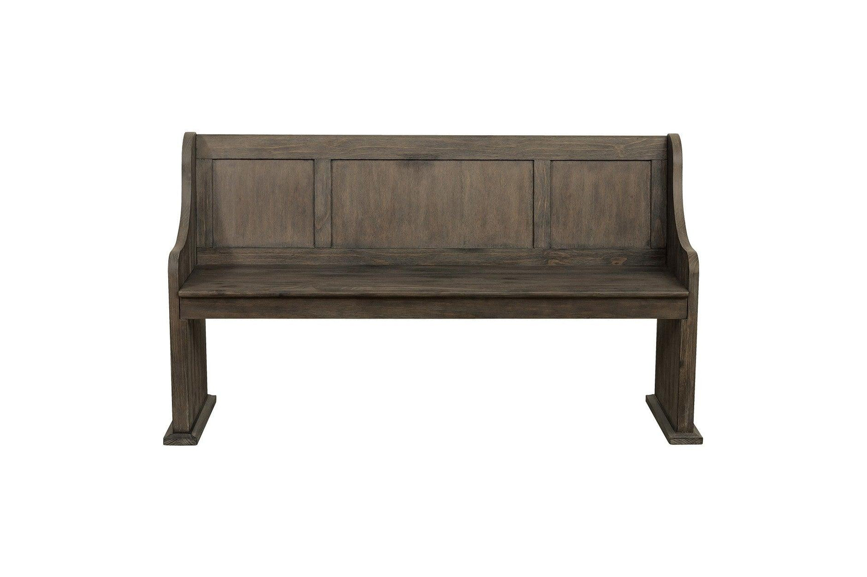 Main view of bench included with dining set
