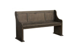 Side view of bench seating