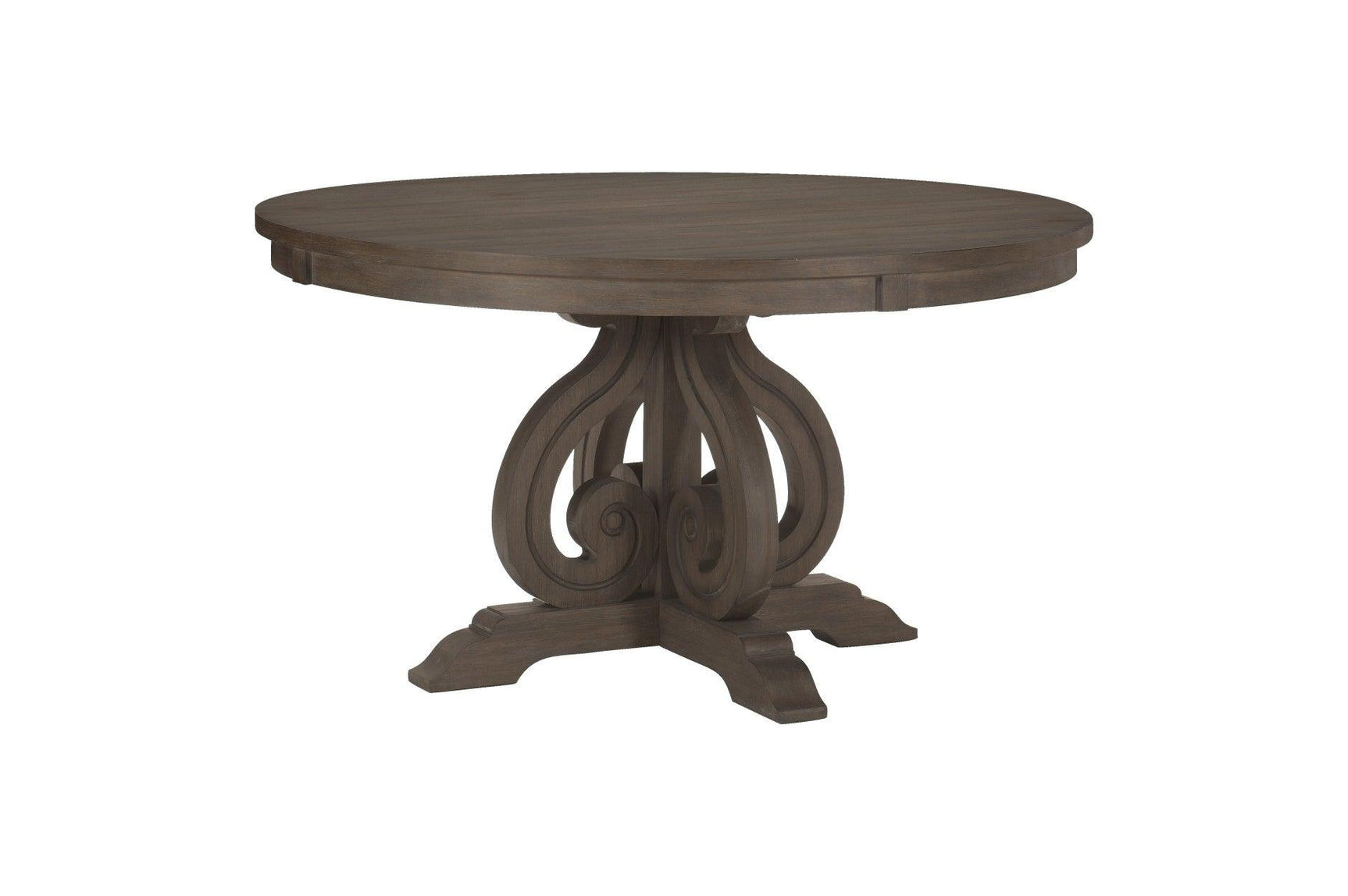 Detail of dark oak wood and chair design