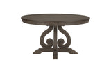Dining set in a room setting with dark oak finish