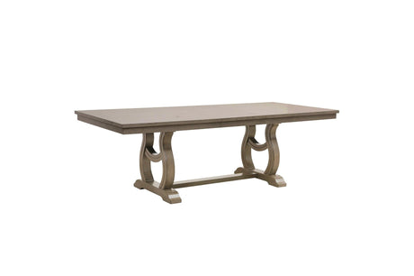 room side perspective of extended dining set