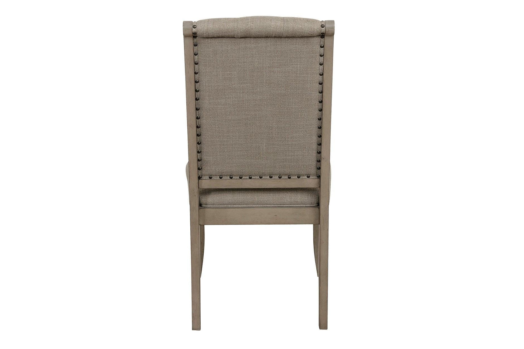 back view of side chair in 6 chair set