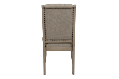 back view of side chair in 6 chair set