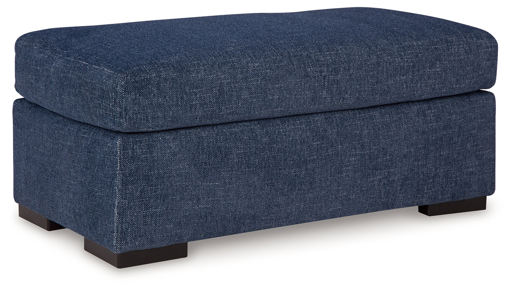 Evansley Navy Nuvella Ottoman front view