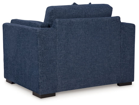 Evansley Navy Nuvella® Oversized Chair rear view