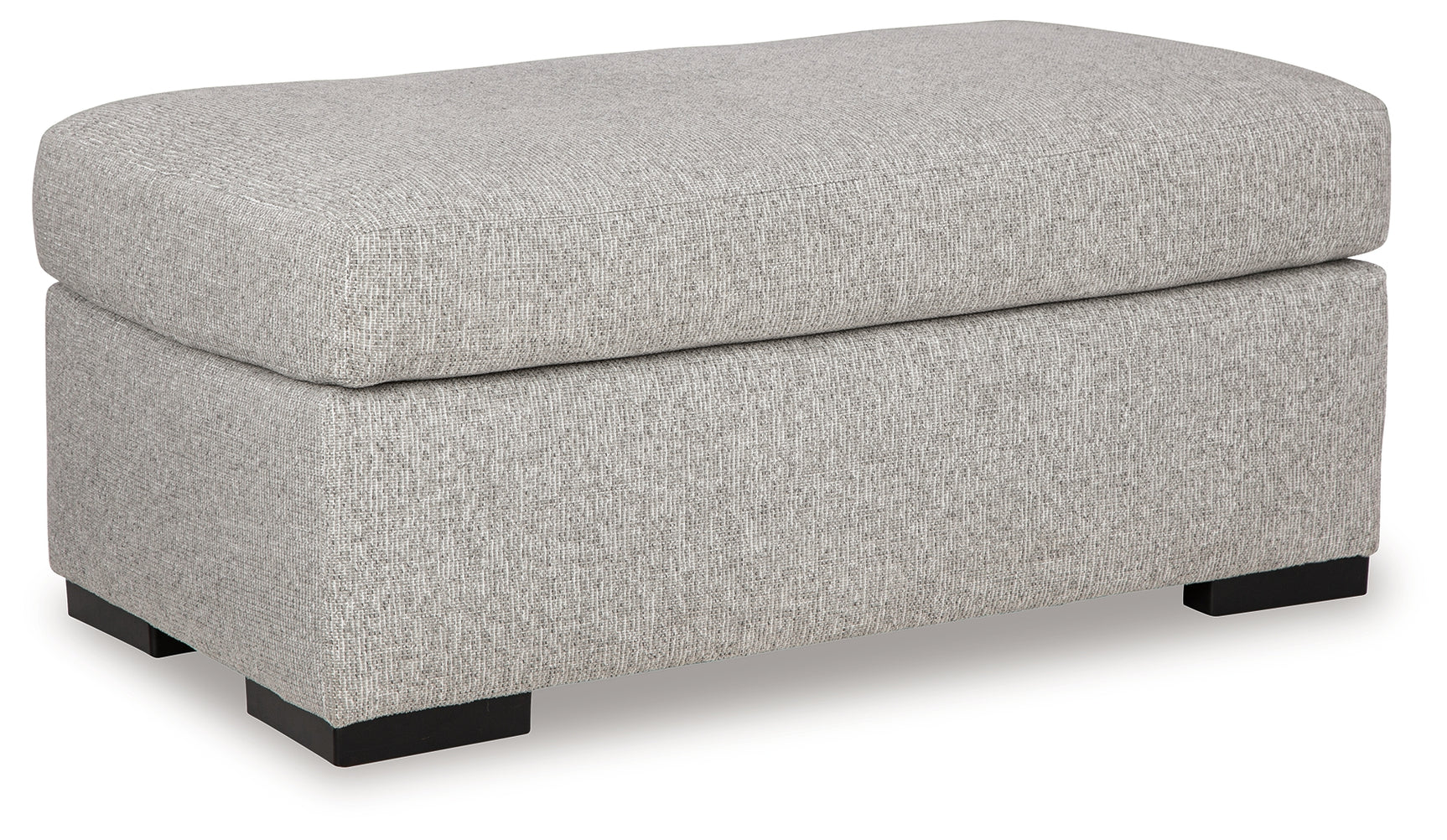 Evansley Pewter Ottoman head-on view