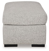 Evansley pewter sofa side view