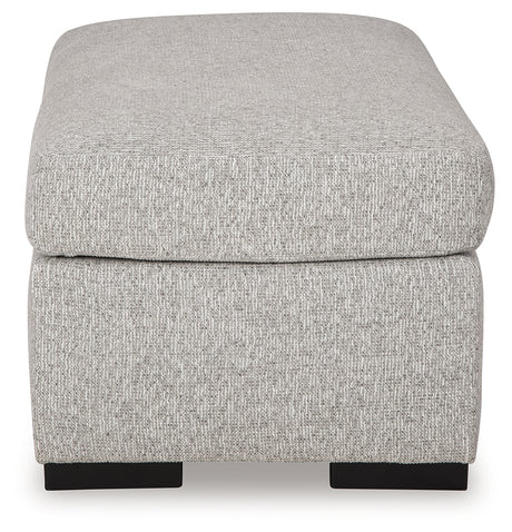 Evansley pewter sofa side view
