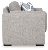 Evansley pewter sofa detail back view