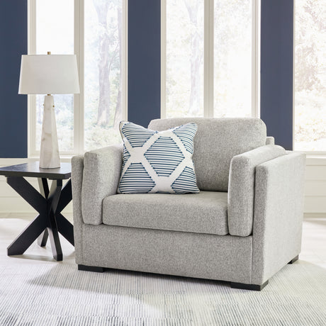 Evansley pewter sofa, loveseat, chair, and ottoman set main view