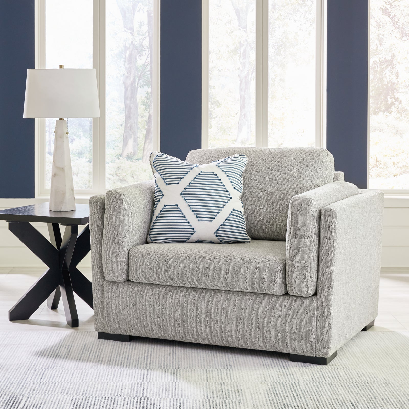 Evansley Pewter Nuvella® Oversized Chair