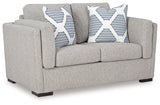 Evansley Loveseat angled side view