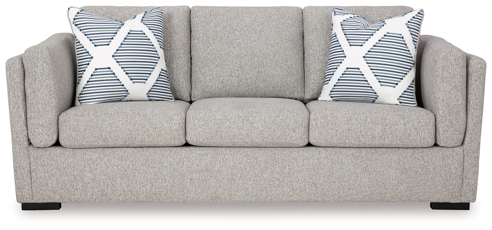 Evansley Pewter Nuvella® Sofa close-up of fabric detail
