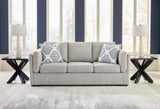 Evansley pewter sofa, loveseat, chair, and ottoman set main view