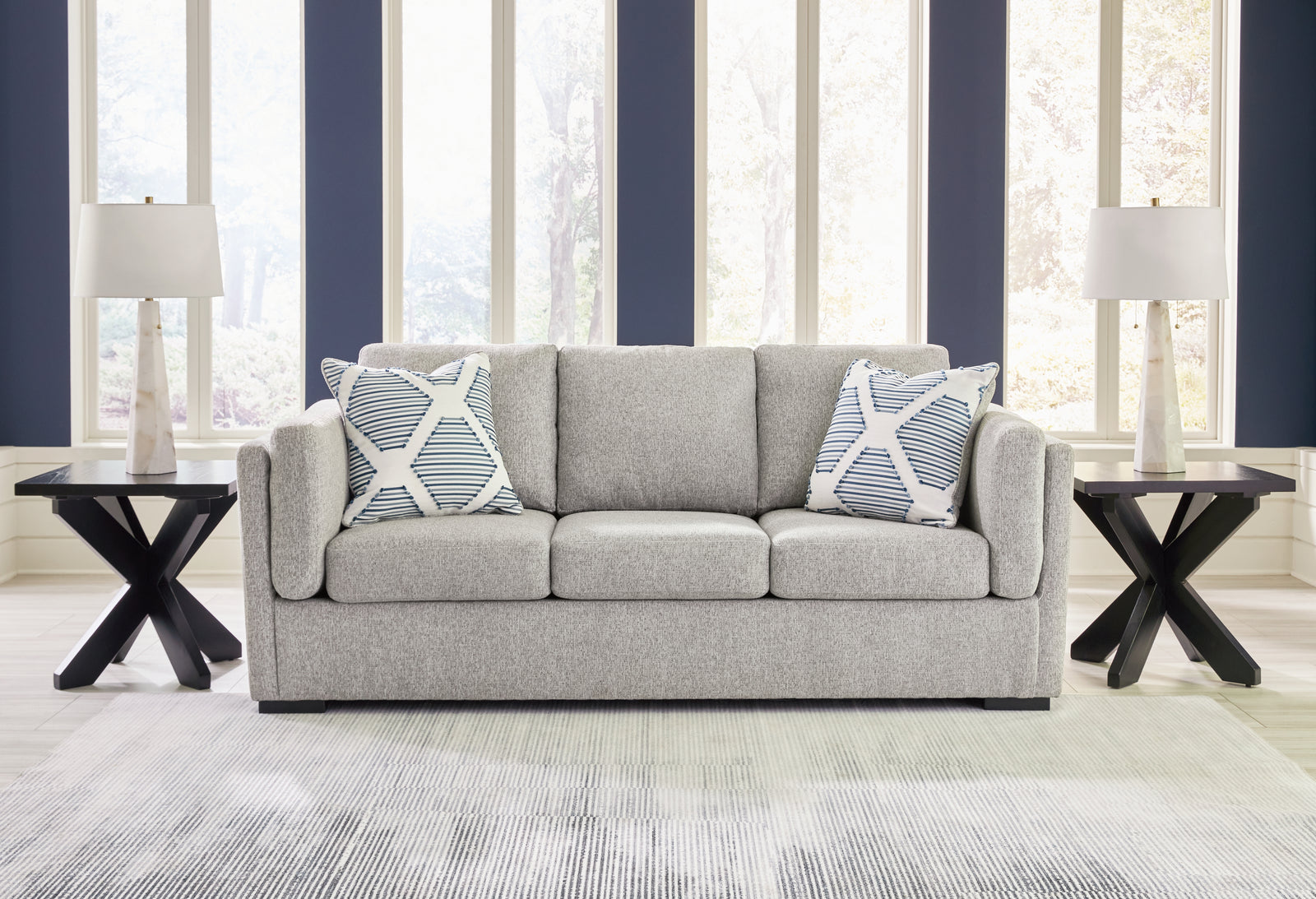 main view of Evansley Pewter Nuvella® Sofa furniture