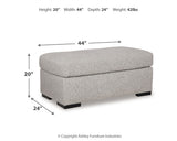 Evansley pewter loveseat back angled