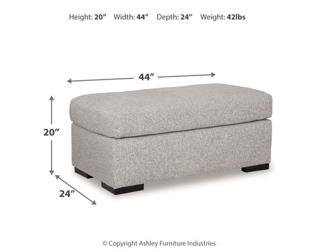 Evansley pewter loveseat back angled