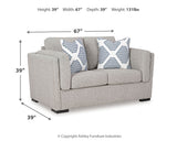 Evansley pewter ottoman angled front