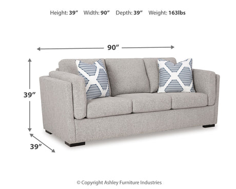 Evansley pewter sofa, loveseat, chair, and ottoman set main view
