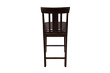 Diego Espresso Faux Leather Square Counter Height Dining Set rear view