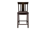 Diego Espresso Faux Leather Square Counter Height Dining Set alternative side view