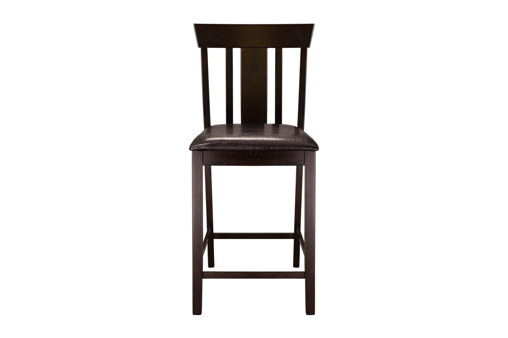 Diego Espresso Faux Leather Square Counter Height Dining Set alternative side view