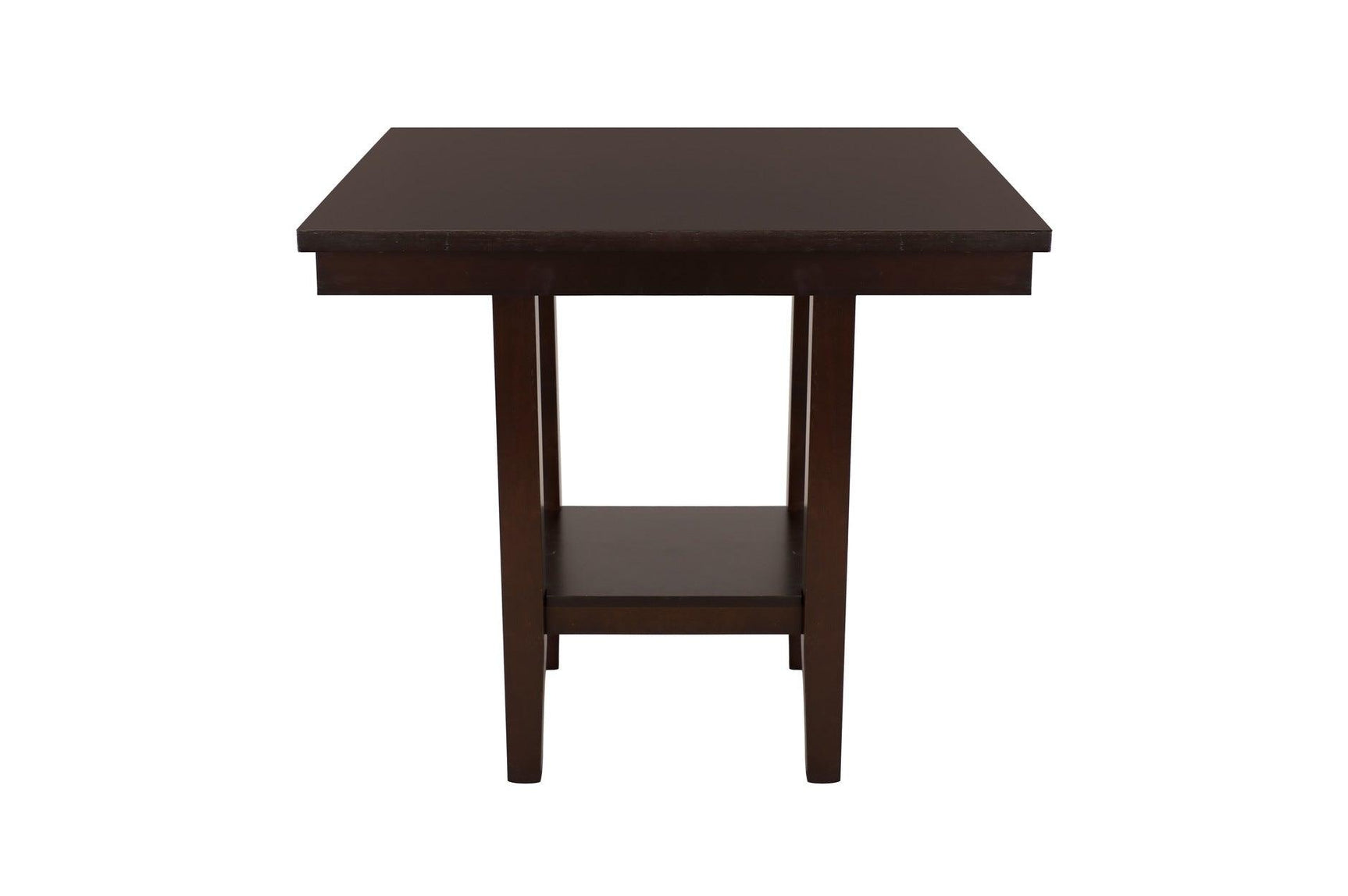 Diego Espresso Faux Leather Square Counter Height Dining Set side view